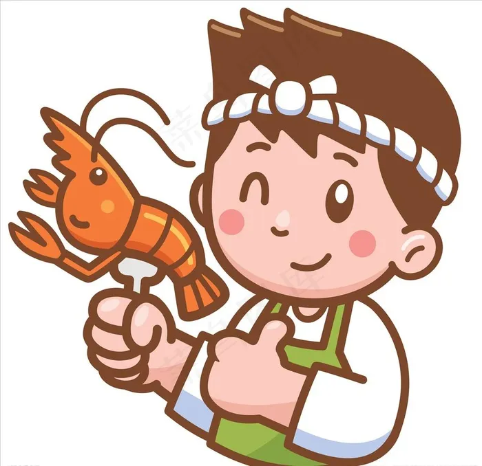 吃龙虾图片ai矢量模版下载