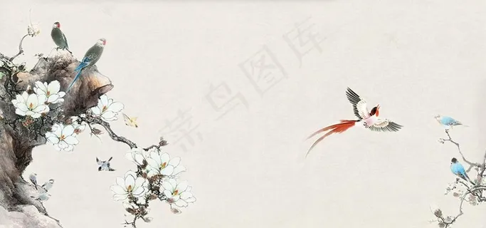 工笔画背景图片