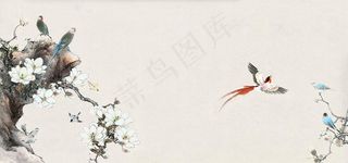 工笔画背景图片