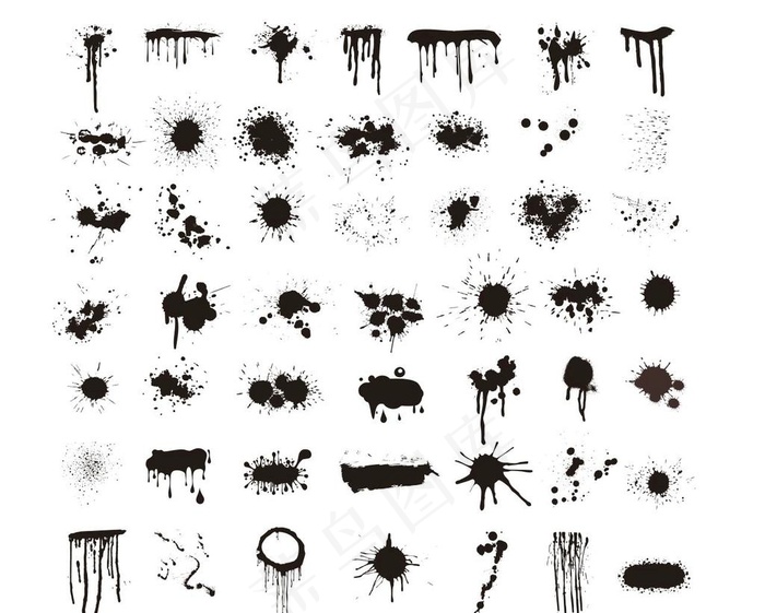 滴墨素材图片