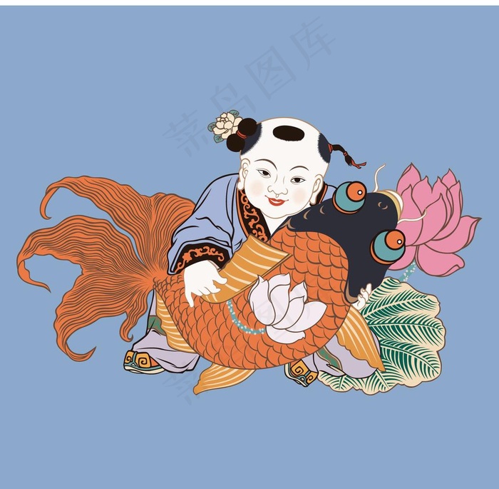 福娃图片eps,ai矢量模版下载