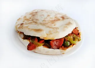 青椒火腿夹馍图片