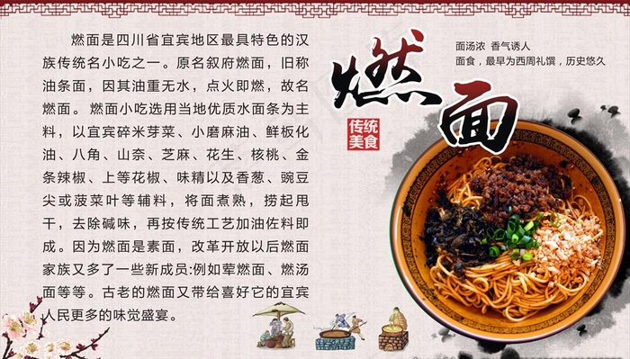 燃面简介图片(4250X750)cdr矢量模版下载
