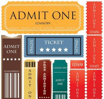 标签票根矢量素材图片