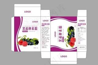 果树酵素粉固体饮料包装展开图图片