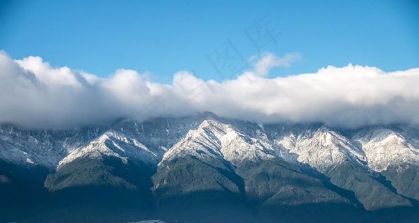 大理苍山雪景风景摄影图片