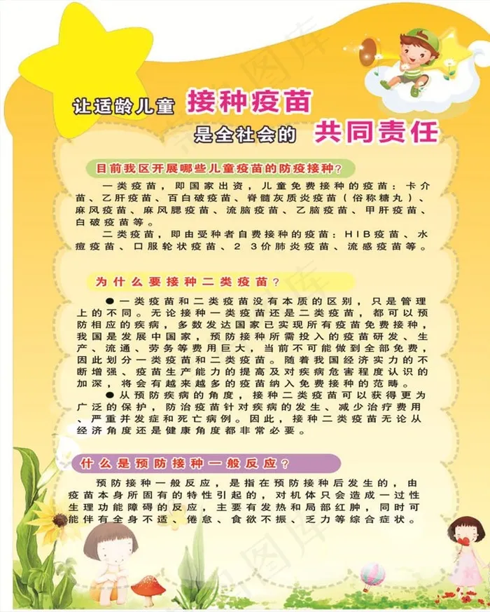 疫苗接种共同的责任图片psd模版下载