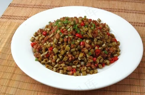 酸豆角炒肉图片 酸豆角炒肉图片