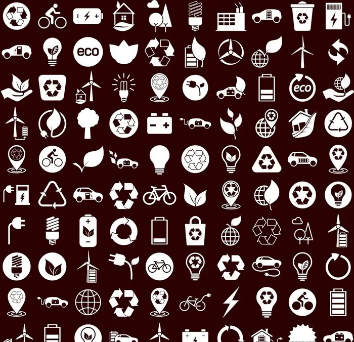 绿色与环保图标矢量图片ai矢量模版下载