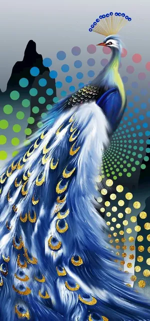 孔雀装饰画图片
