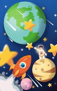 宇航员插画图片