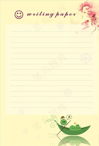 卡通信纸图片