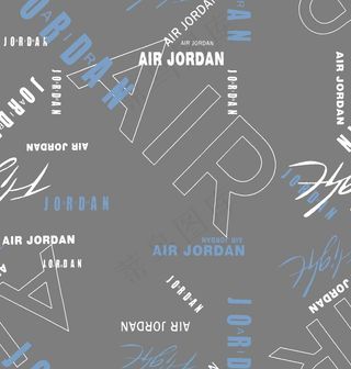 AIR JORDAN字母灰底改图片