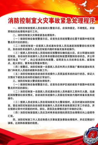消防控制室火灾事故紧急处理程序图片