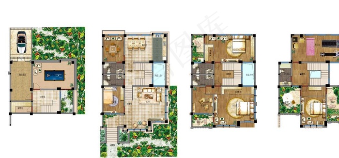 别墅户型家配图片