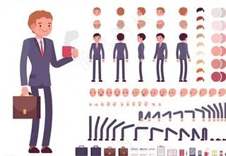 职业男性矢量图片