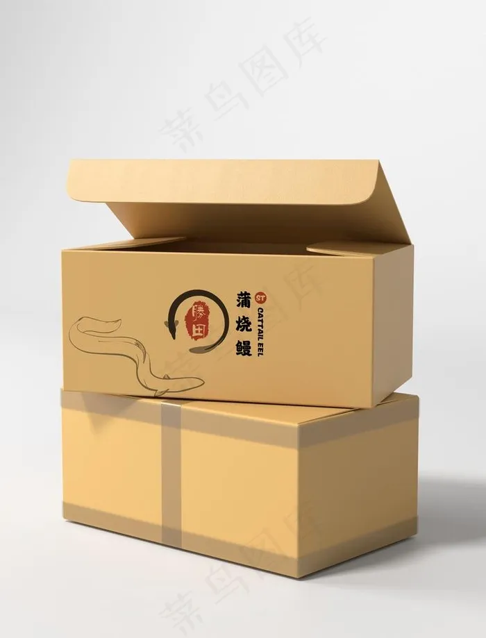 运输包装箱子样机图片(2048X2774(DPI:72))psd模版下载