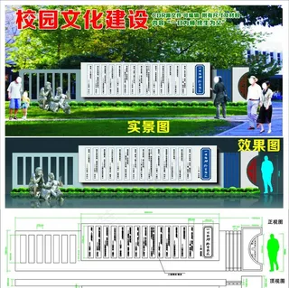 校园文化宣传牌图片