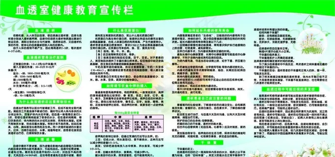 血透室健康教育宣传栏图片