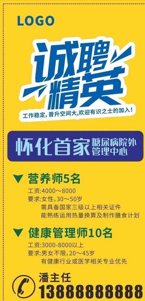 招聘海报图片cdr矢量模版下载