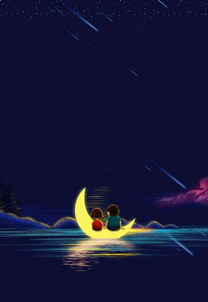 六一 儿童 手绘 星空 蓝色图片(1500X2250(DPI:300))psd模版下载