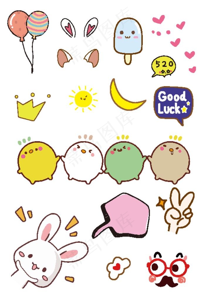 可爱矢量小元素图片