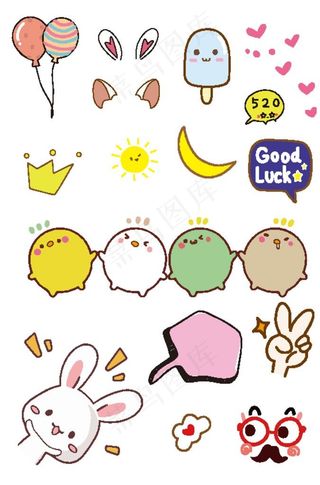 可爱矢量小元素图片