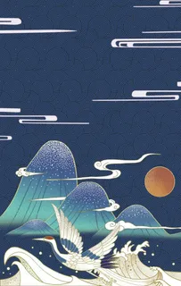 中国风国潮背景插画图片