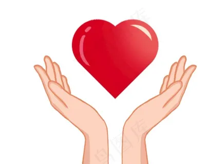 双手捧起爱心图片