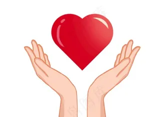 双手捧起爱心图片