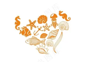 海底动物卡通图片