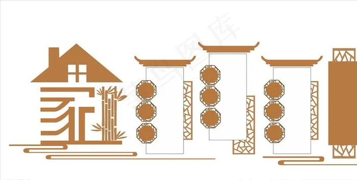 邻里文化图片cdr矢量模版下载