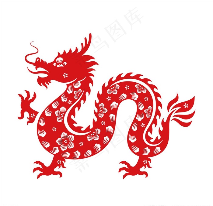 生肖剪纸龙图片