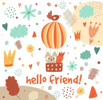 彩色卡通儿童涂鸦图片