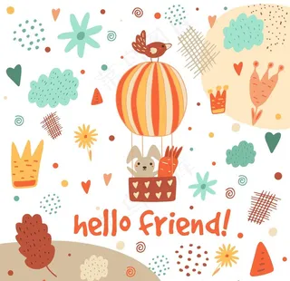 彩色卡通儿童涂鸦图片