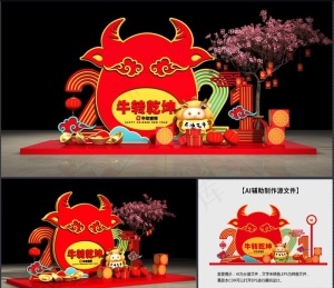 牛年美陈图片