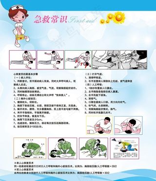 心肺复苏急救海报图片