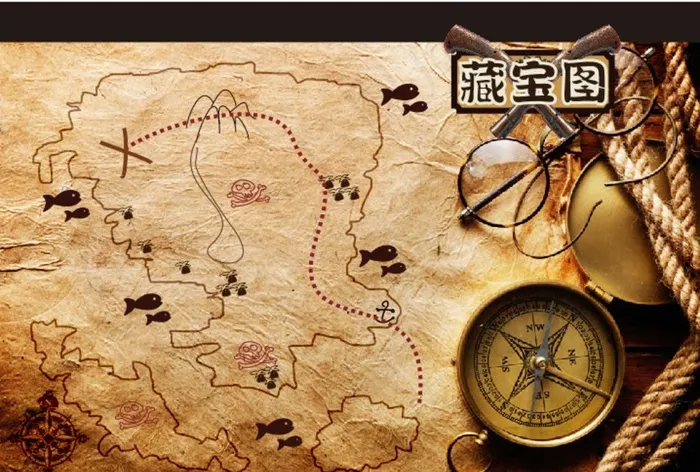 海盗 藏宝图图片cdr矢量模版下载