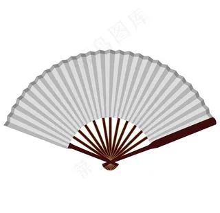 空白折扇图片