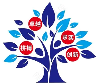 矢量形象墙树图片