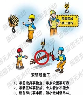 安全生产漫画各类操作员一起重工图片