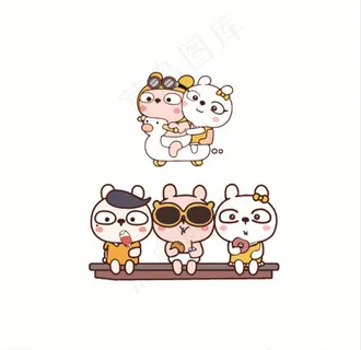 卡通可爱兔子矢量图片