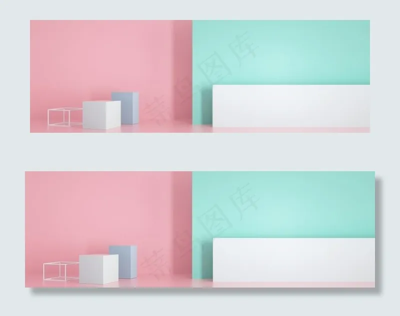 C4D风 简约场景 全屏背景海图片