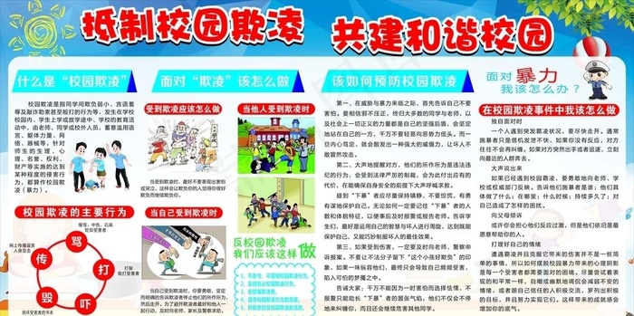 CDRX4防校园欺凌图片cdr矢量模版下载