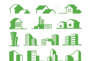 房子图标 房地产logo标志图片