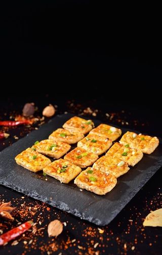 铁板煎豆腐图片