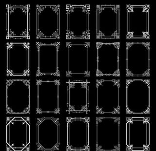 传统欧式花纹边框图片