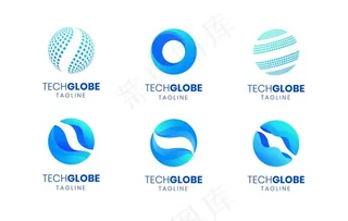 圆形抽象商务科技logo标志图片