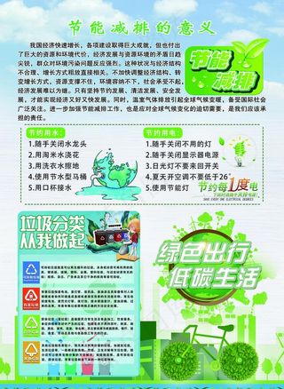 节能减排宣传彩页图片