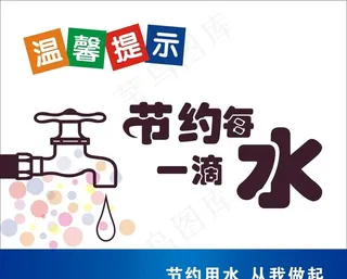 节约用水  温馨提示图片